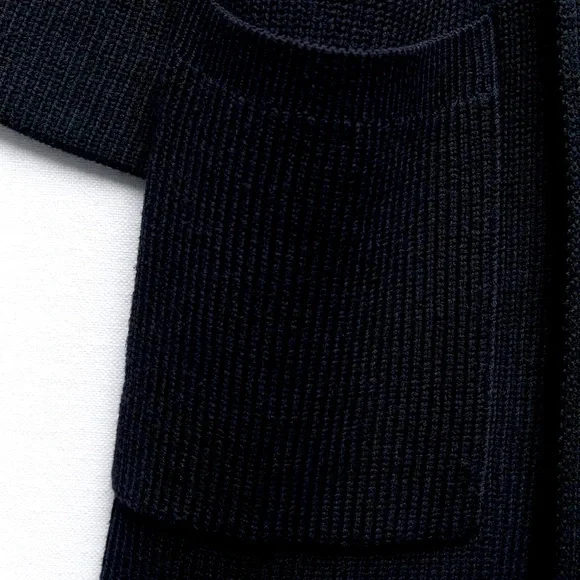 SCARF COLLAR KNIT COAT - Picture 5 of 5